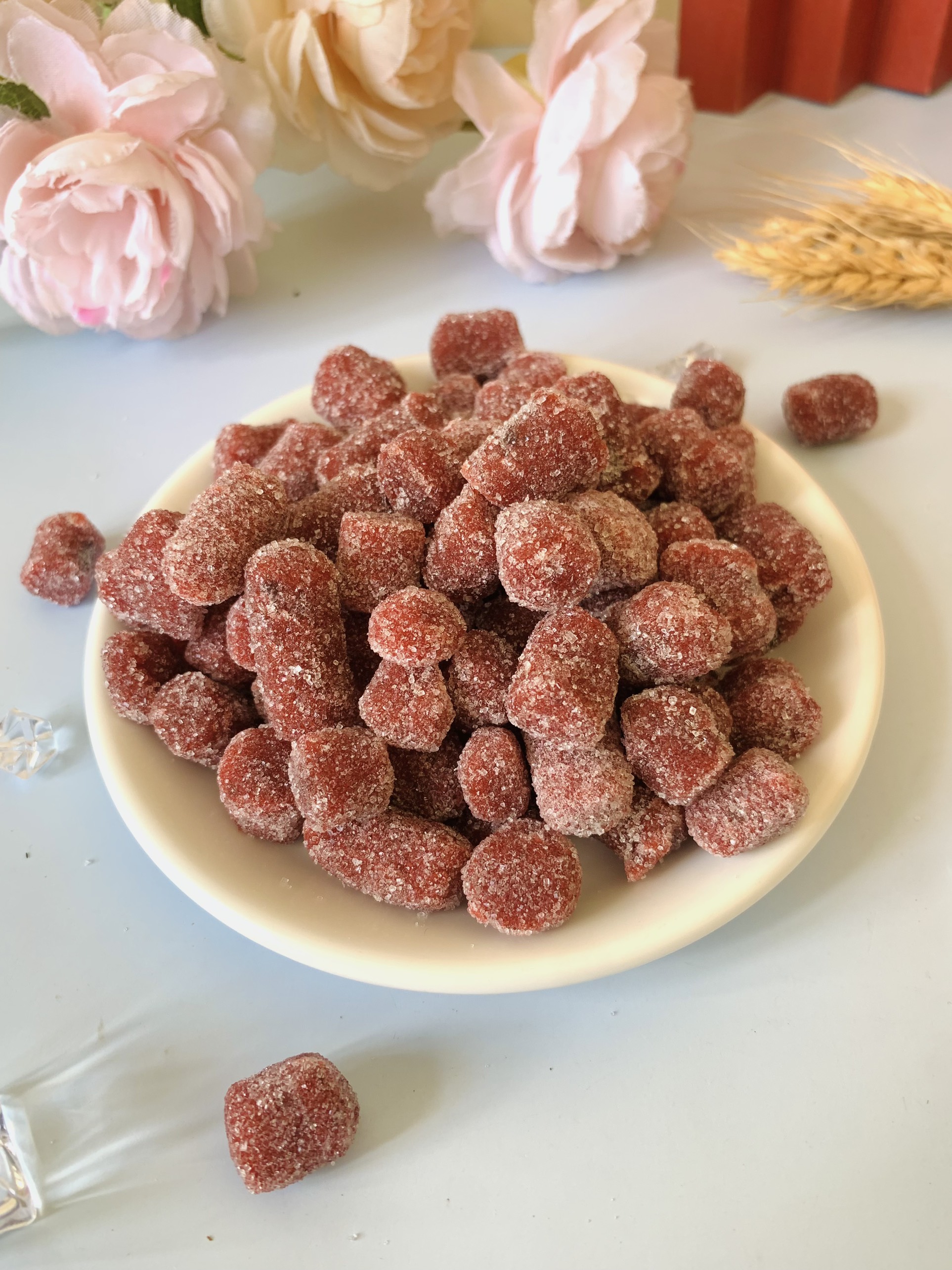 500g Kẹo Dâu Tây Bò Đội Nón