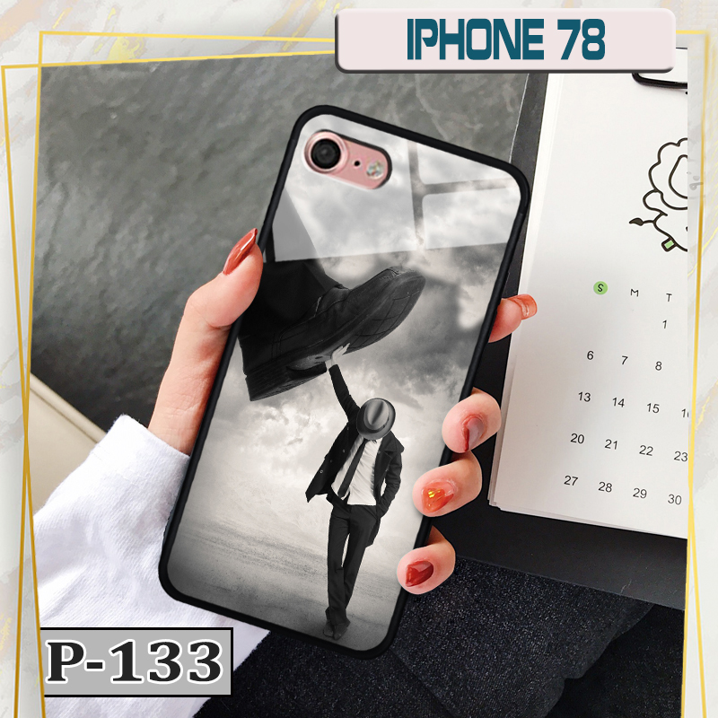 Ốp điện thoại IPHONE 8 - lưng kính in hình 3D