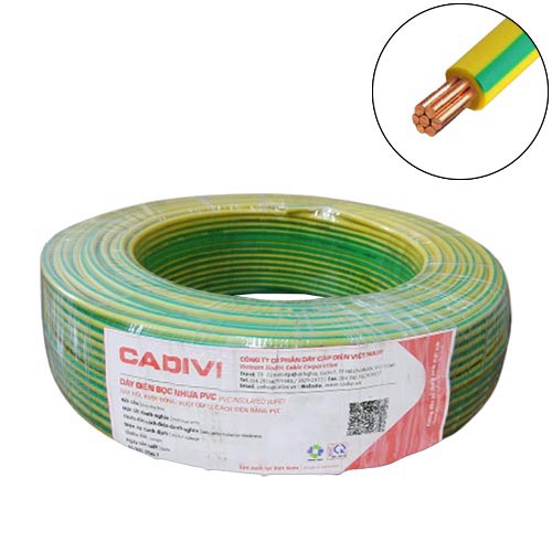 Cadivi dây điện cadivi 1.5 đơn 7 sợi cuộn 100m