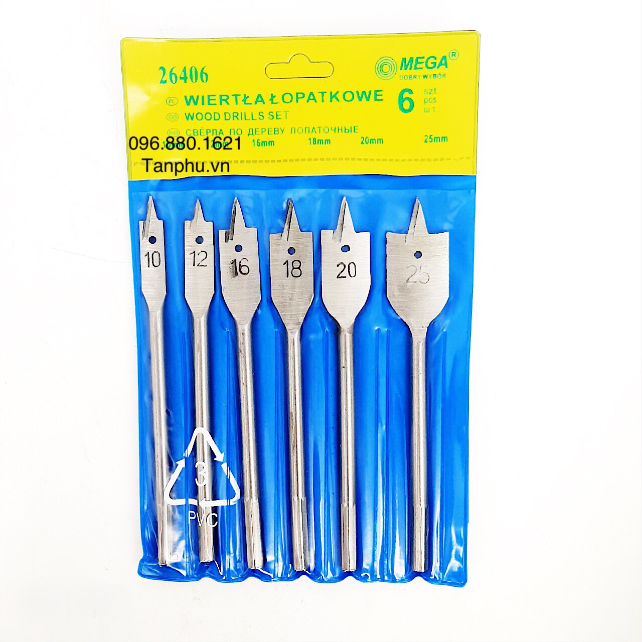 [HCM]BỘ 6 MŨI KHOAN KHOÉT GỖ ĐUÔI CÁ