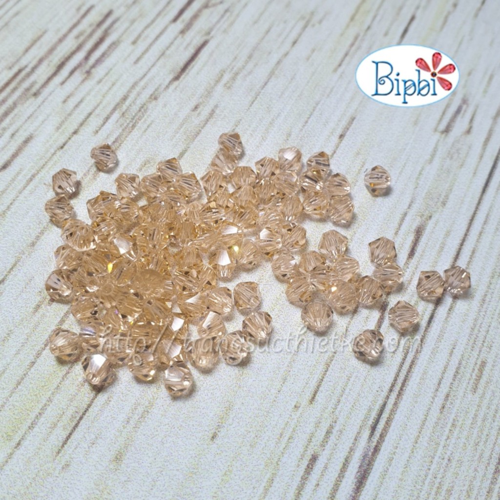 Pha lê Tiệp nón 4mm màu cam đào