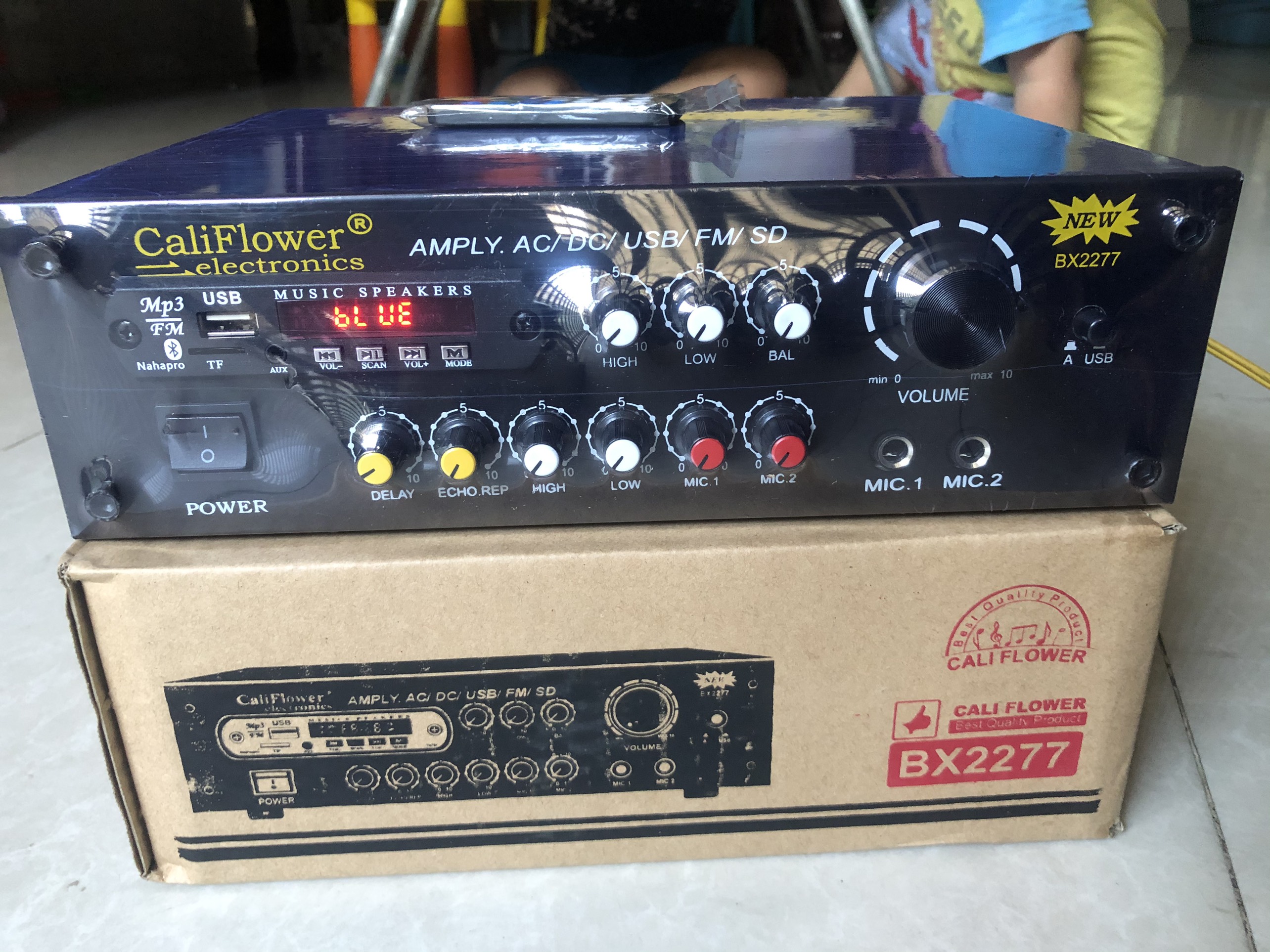 AMPLY KARAOKE MINI DC 12V USB-BLUETOOTH-THẺ NHỚ