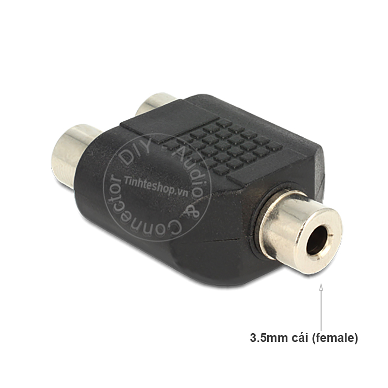 Đầu chuyển đổi audio 3.5mm sang 2 cổng bông sen AV R+L - 3.5mm cái ra 2 RCA cái