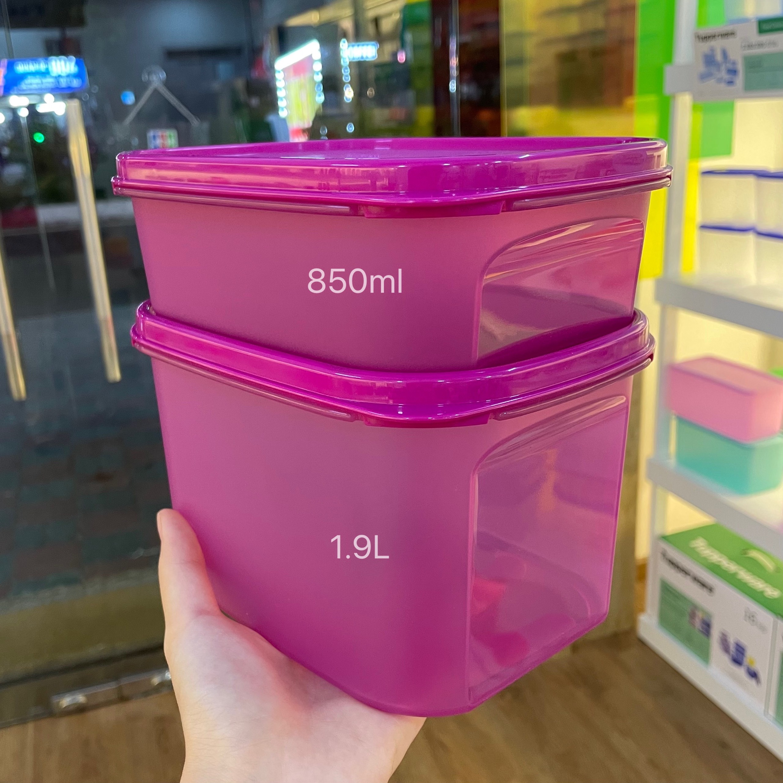 Hộp Trữ Mát Tupperware Colorful Rectangular Set 8 nhiều màu - Tupperware Mall Chợ Lớn