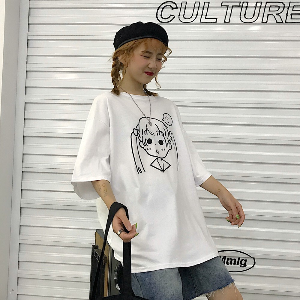 [HCM]Áo thun cặp Áo thun Nam Nữ / Áo thun tay lỡ form rộng họa tiết bé trai bé gái áo phông Unisex