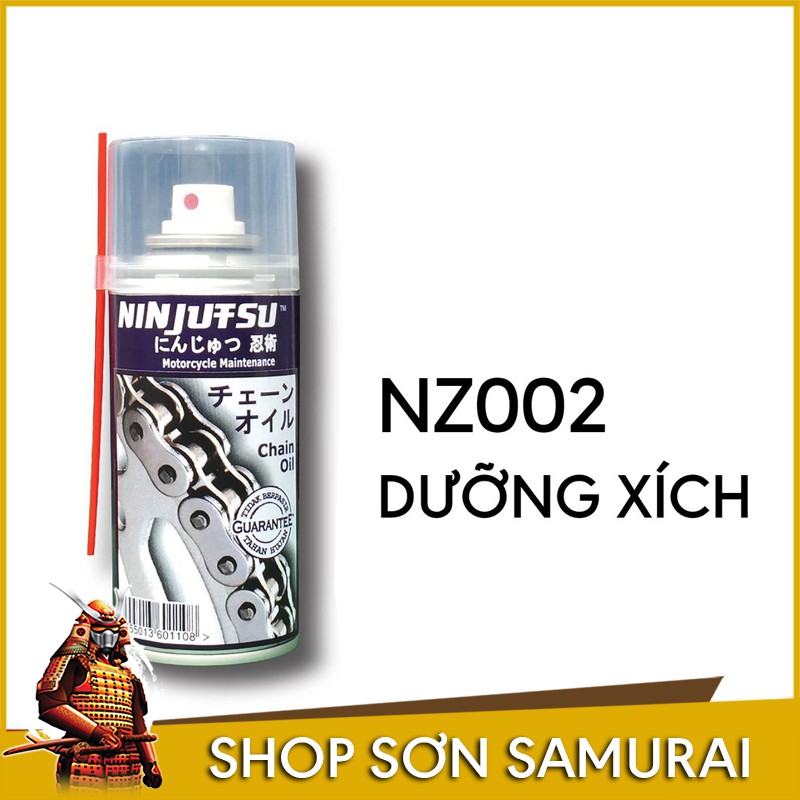 Chai dầu bôi trơn xích xe máy Ninjutsu NZ002 Samurai