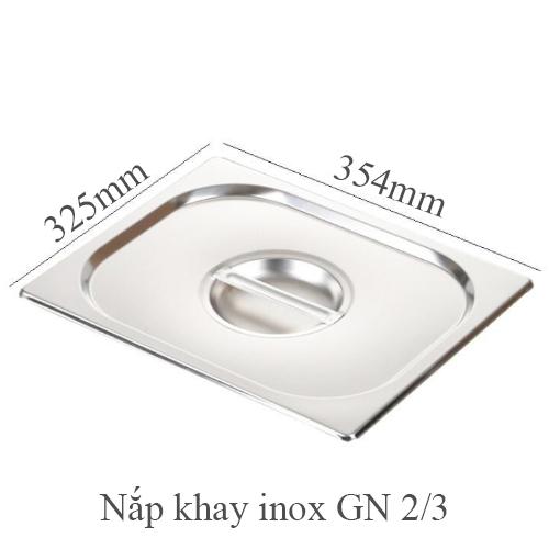 Nắp khay inox gn 2/3