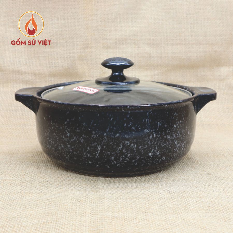 Nồi Sứ Sâu Vân Đá Cao Cấp 1.5L
