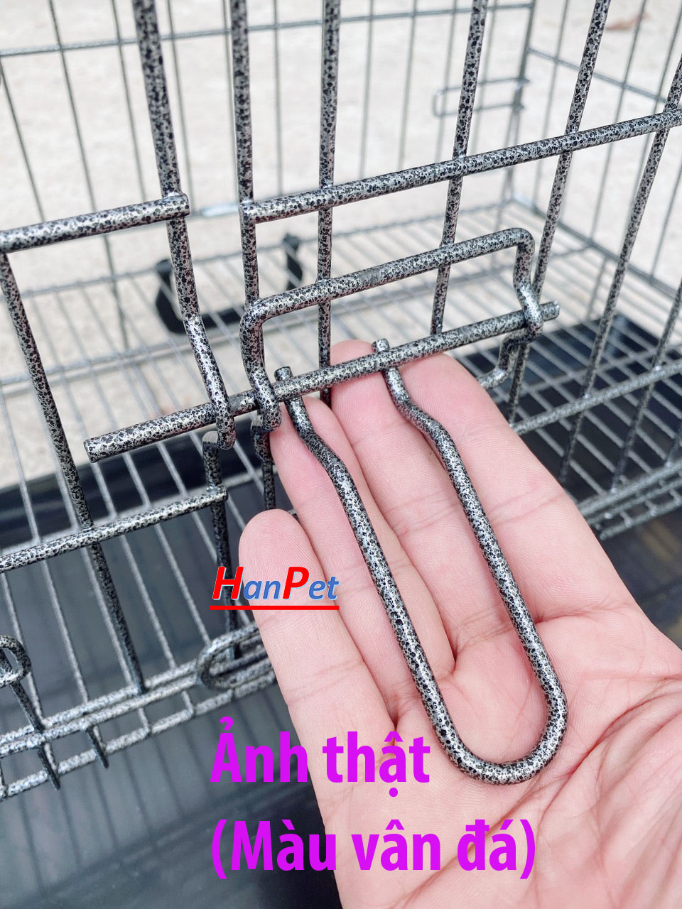 (Chuồng SD)- Lồng chó mèo vân đá chuồng cho chó mèo gấp gọn