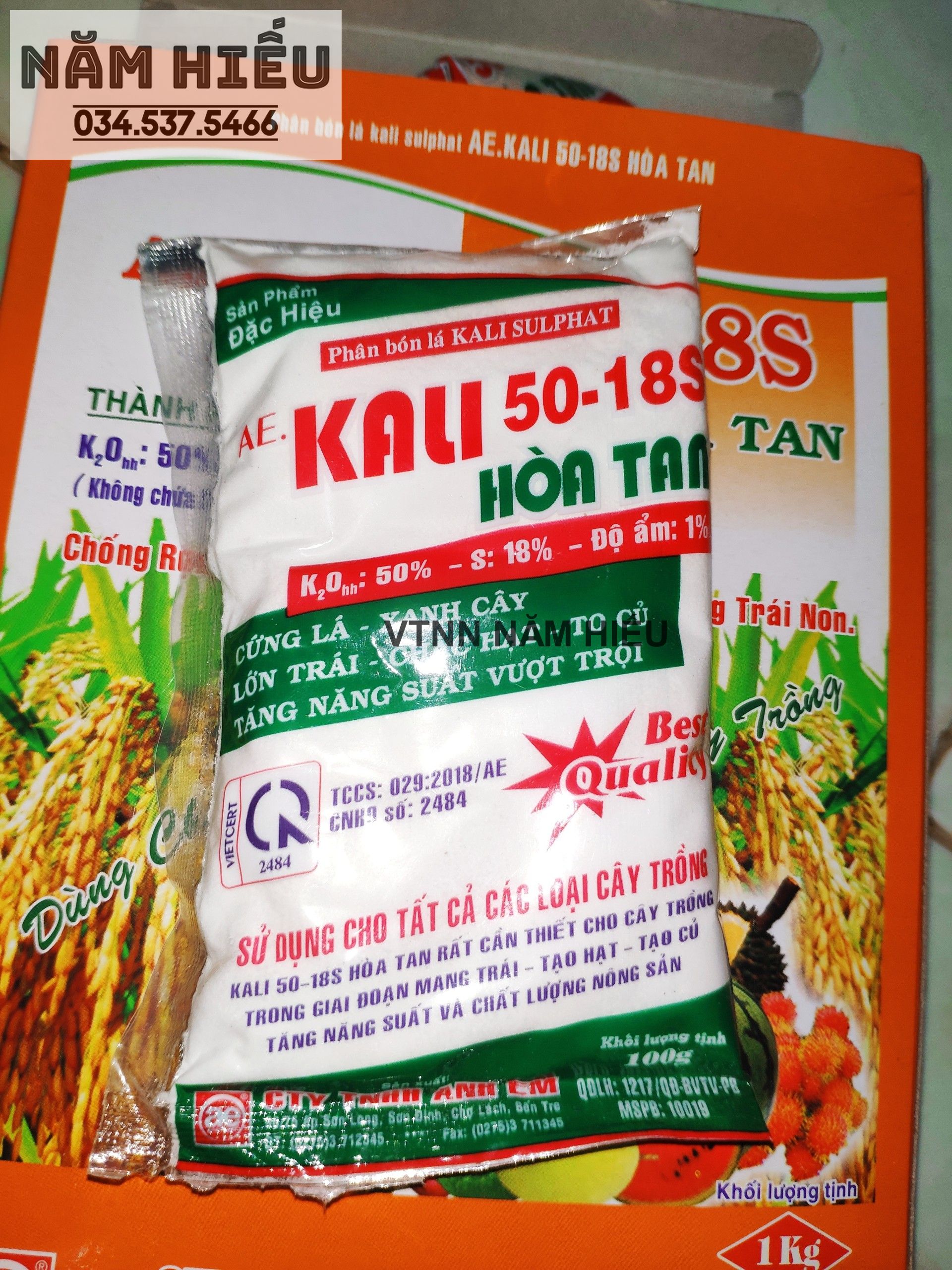 Phân bón lá KALI hòa tan AE 1KG (10 gói 100g)