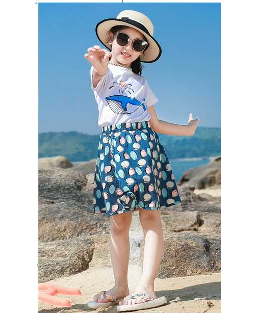 (Giá 1 bộ) Set Bộ Họa Tiết Cá Heo Bé Gái & Bé Trai TP18