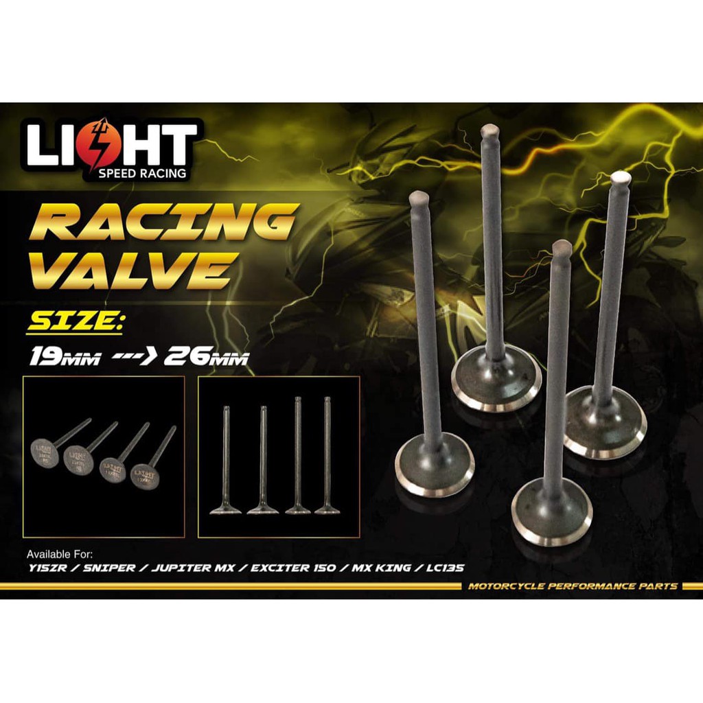 [HCM]BỘ XUPAP LIGHT RACING DÒNG ĐUA 19 22 22 25 23 26 CHO EXCITER WINNER