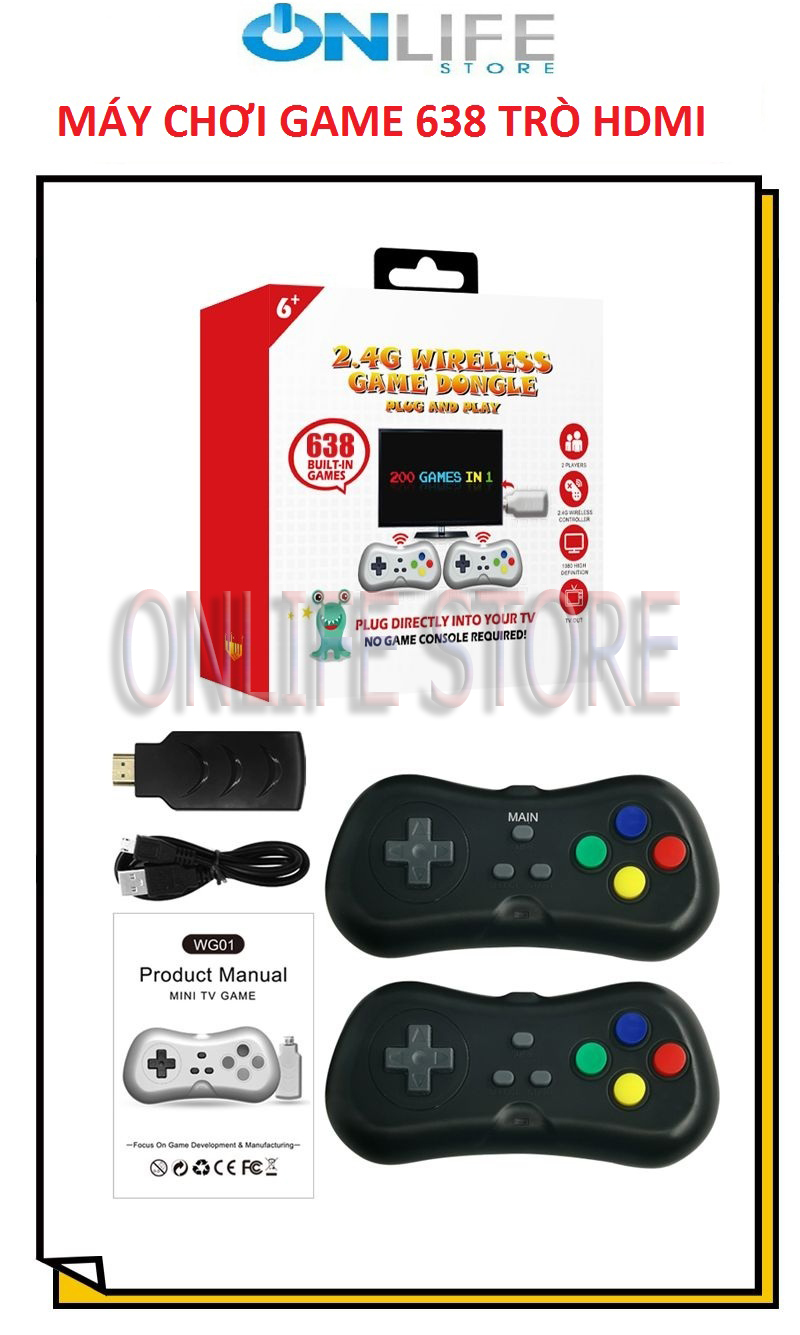 Máy chơi game tay cầm không dây Wireless Gamepad 638 game-Máy game cổ điển Bảng điều khiển trò chơi cổ điển-Bộ máy game ib tay cầm HDMI kết nối Tivi 4k-Bảng Điều Khiển Trò Chơi Điện Tử Retro