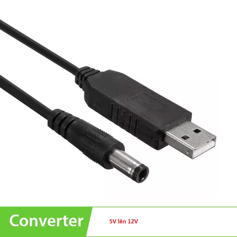 Cáp nâng áp từ cổng USB 5V lên 12V
