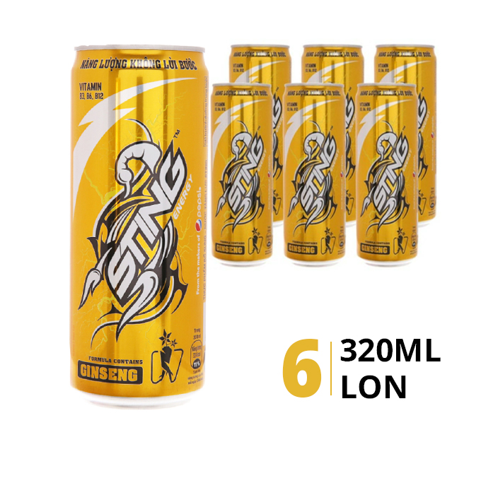 [COMBO 2 LON] Nước Tăng Lực Sting Gold - Lon 330ml