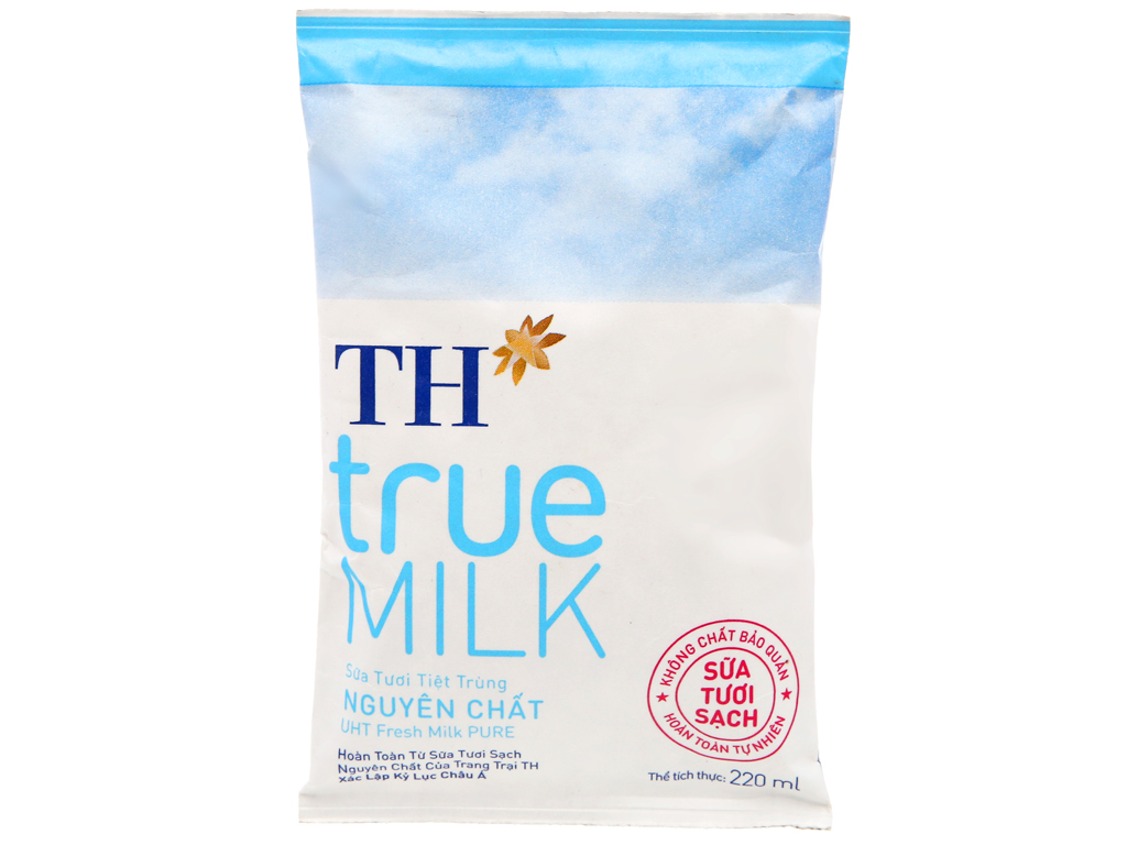 Siêu thị WinMart - Sữa tươi nguyên chất TH True Milk gói 220ml