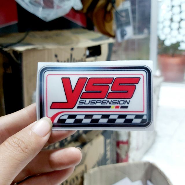 Combo 2 Tem Decal YSS Trong Suốt Dán Xe, Dán Phuộc Giá Rẻ