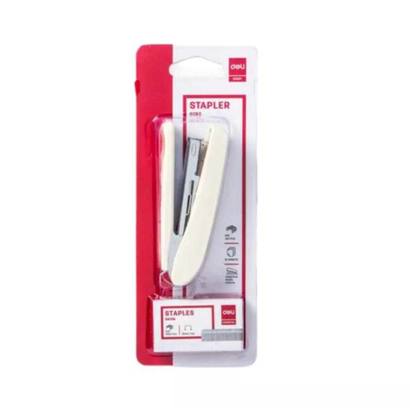 Dập ghim deli số 10, 15 tờ kèm 2 hộp ghim 0282