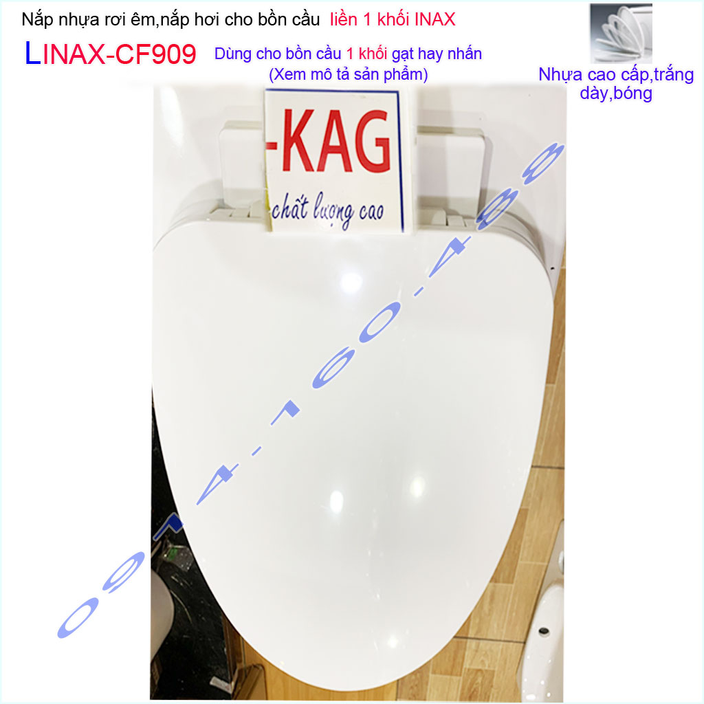[HCM]Nắp đậy cho bồn cầu 1 khối Inax C909-C900-C918  nắp rơi êm bồn cầu khối Linax-CF909 giá tốt chất lượng tốt