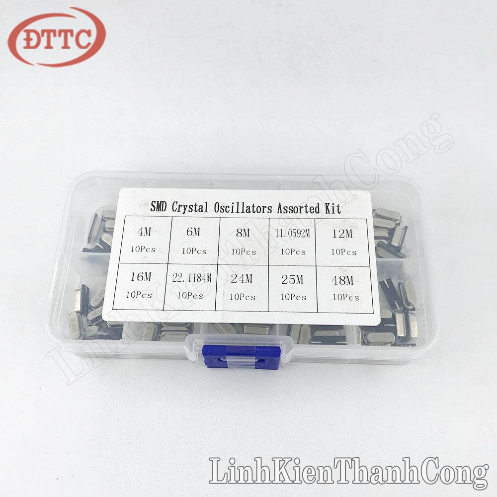 Combo 10 Loại Thạch Anh 4MHz-48MHz 49S SMD (100 Cái)