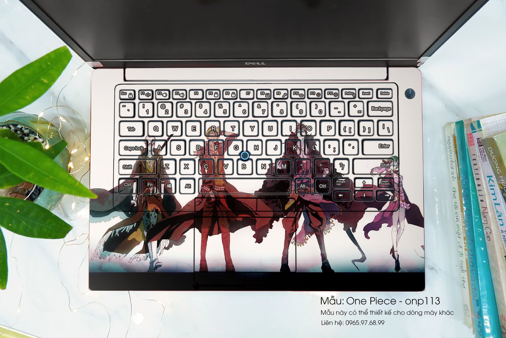 Decal Skin dán Laptop Asus mẫu One Piece (inbox mã máy cho shop)