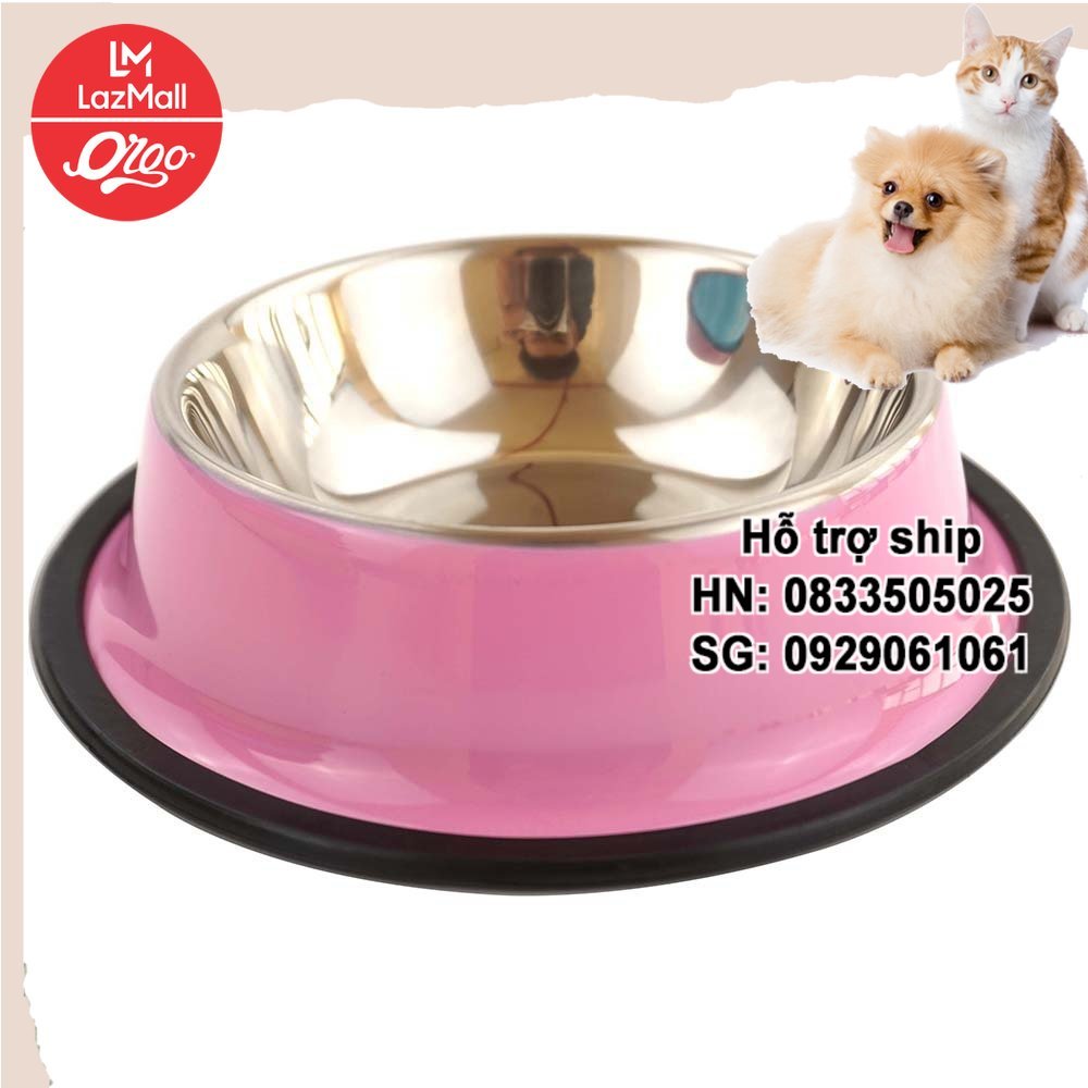 Orgo - Bát / Chén ăn inox Không gỉ sét Bát inox cho chó mèo siêu bền / Khay ăn gỗ cho chó / bát ăn mèo bát chống trượt / chén ăn chó