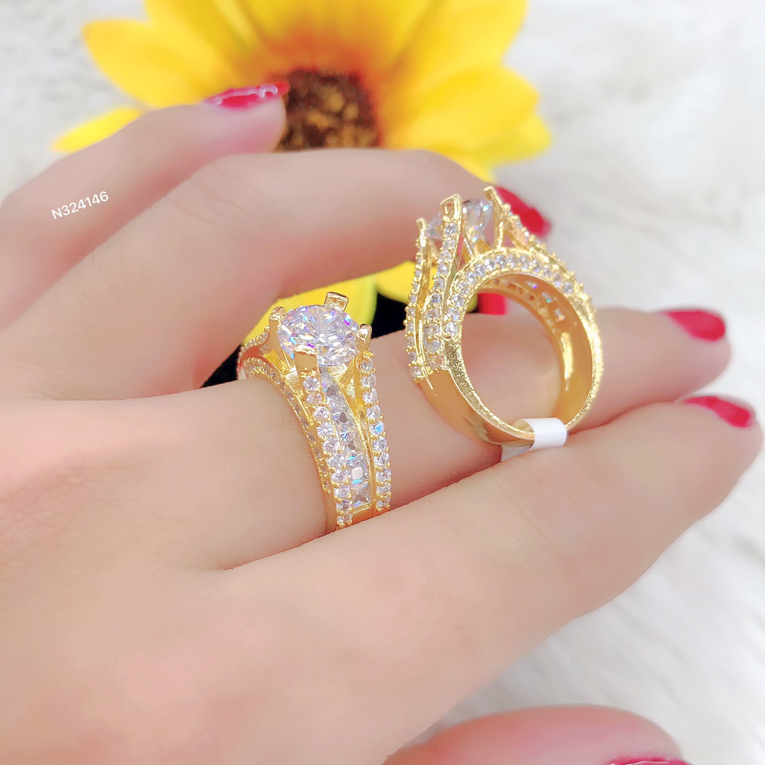 [ N475 ] Nhẫn Nữ  Mạ Vàng 18K Mẫu 046.0205 -  Mang đi chơi, đi tiệc rất đẹp -  Tubi Cony - trang sức nữ, nhẫn nữ đẹp