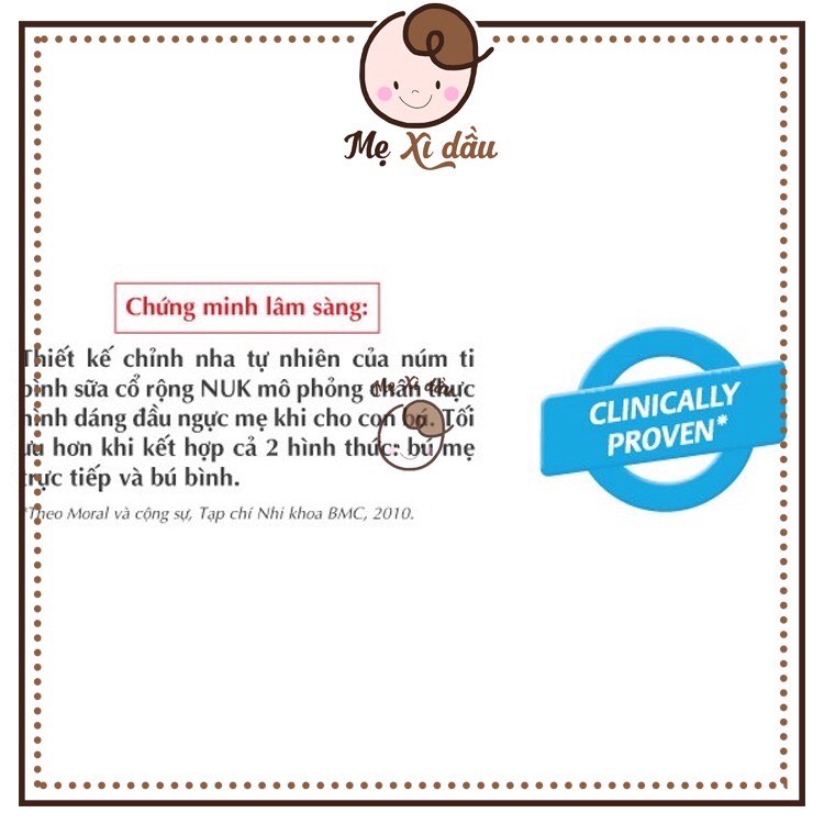 Núm ti cao su thay thế bình sữa NUK Premium Choice
