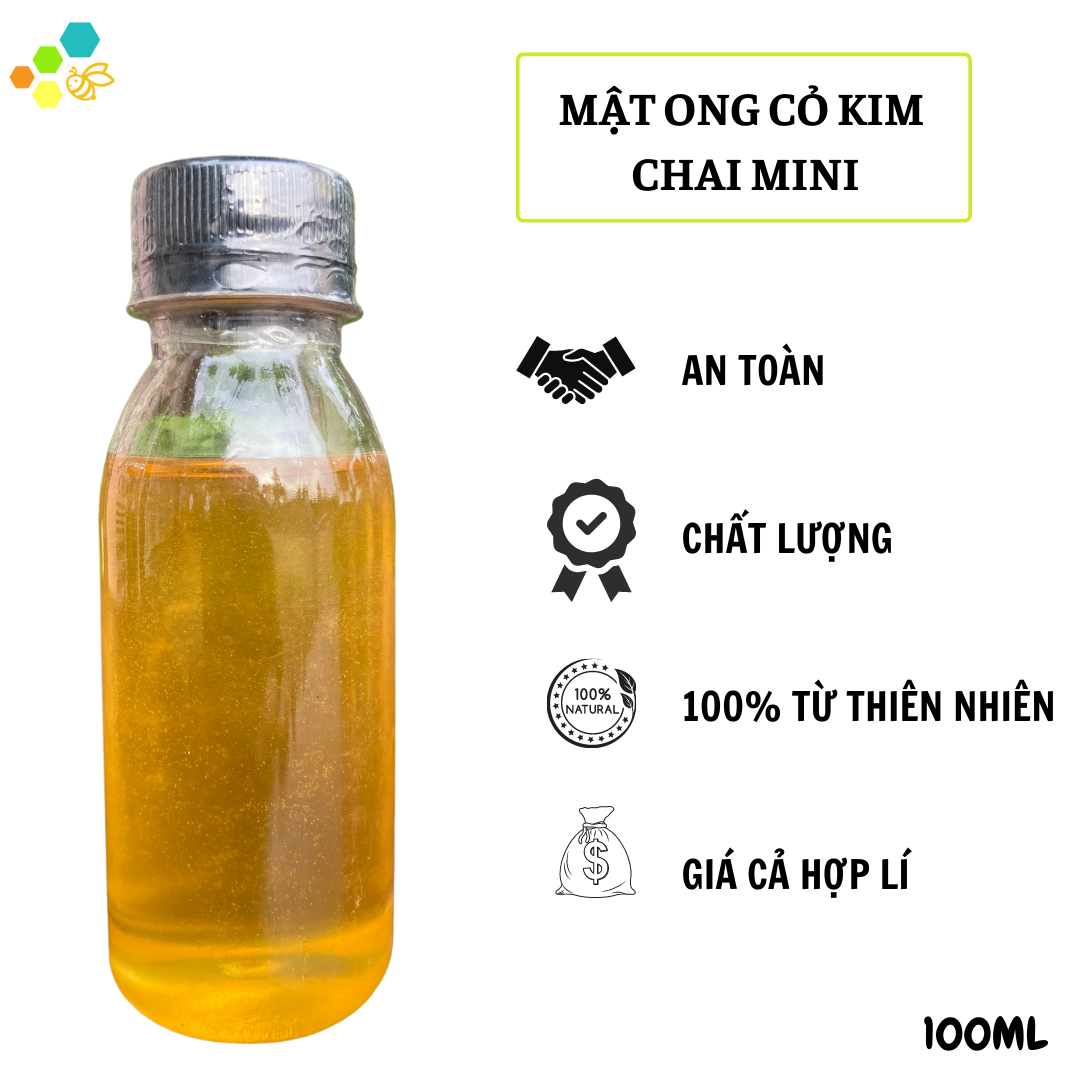 Mật ong hoa cỏ kim mini/ chai 100ml