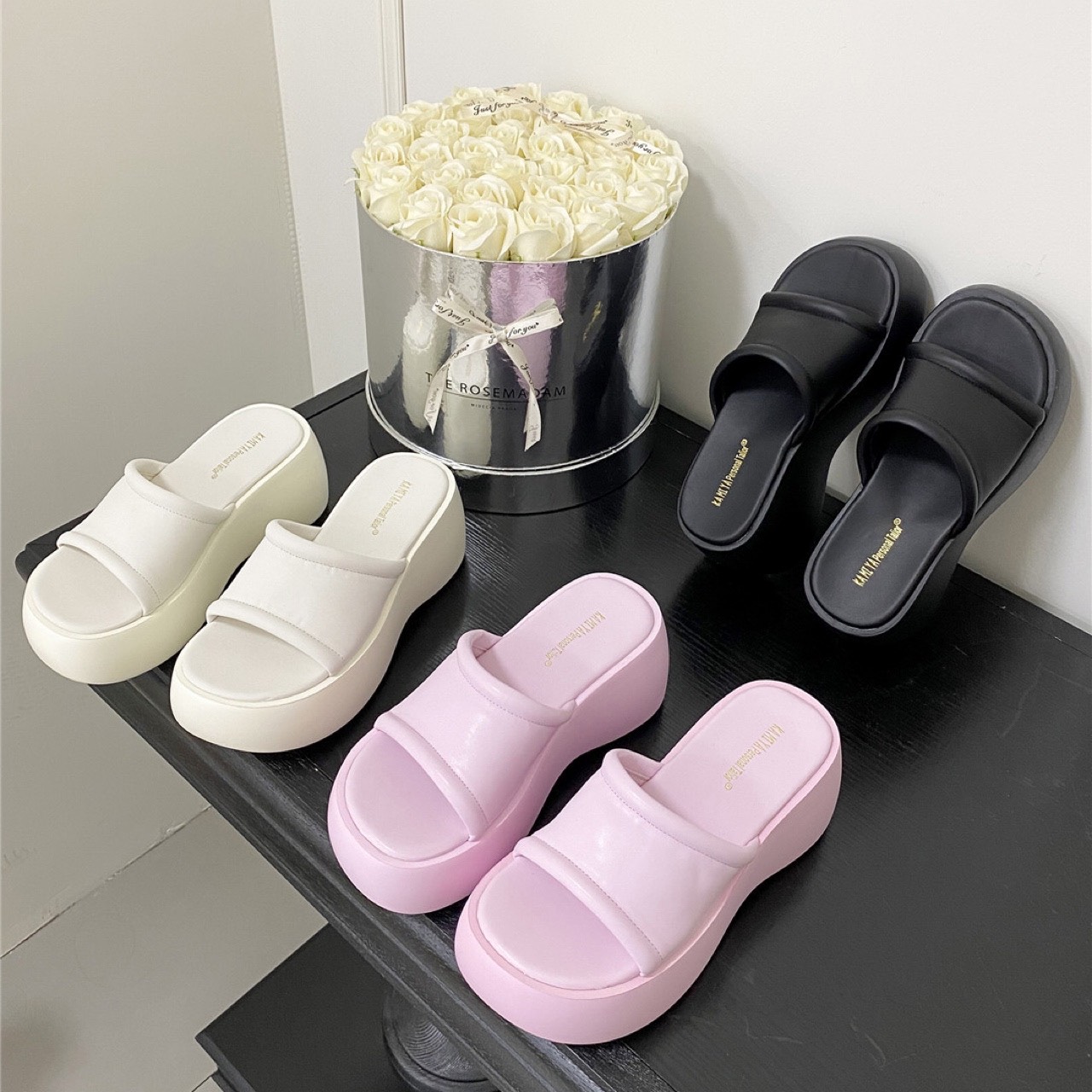 Dép nữ đế xuồng 6cm,Dép nữ đế cao da mềm siêu nhẹ dễ mang, dép thời trang mùa hè dành cho nữ cực hot 2023