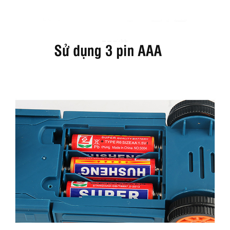 Đồ chơi trẻ em container khủng long phát sáng có nhạc- hot