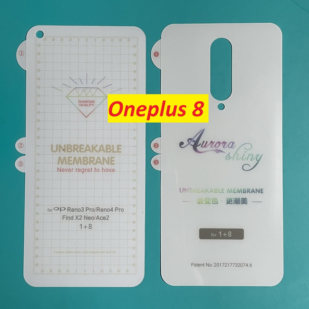 Bộ dán dẻo PPF trước sau cho Oneplus 8 + tặng gạt dán