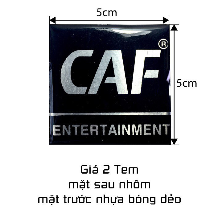 [HCM]Tem dán thùng loa CAF vuông màu đen ( giá 2 tem )