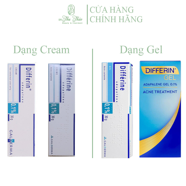 Differin Cream - Differin gel 0.1% (Adapalene) - Mụn Trứng Cá, Mụn Ẩn, Mụn Đầu Đen, Mụn đỏ