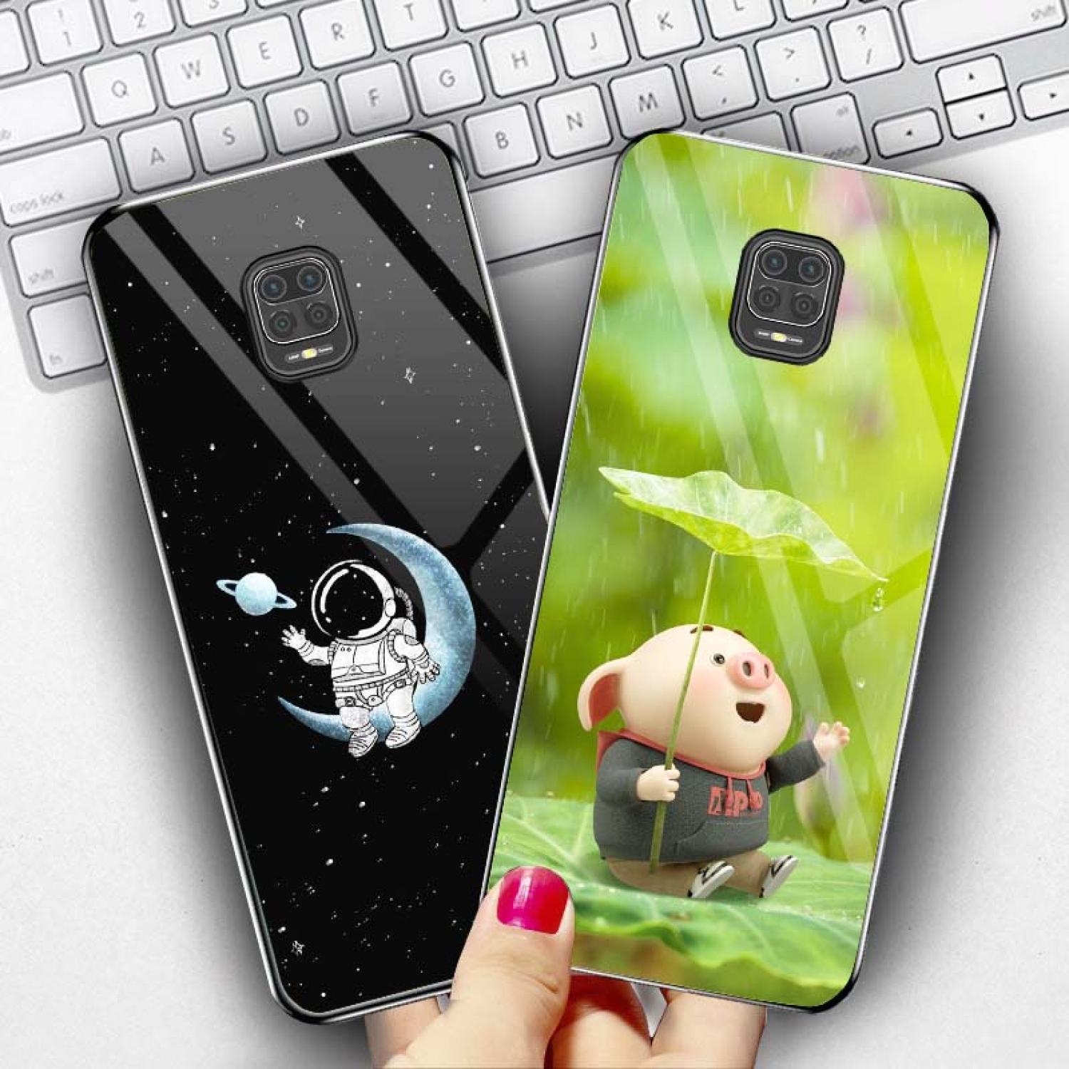 Ốp Xiaomi Redmi Note 9, Note 9S, Note 9 Pro Lưng Kính Cường Lực Sáng Bóng