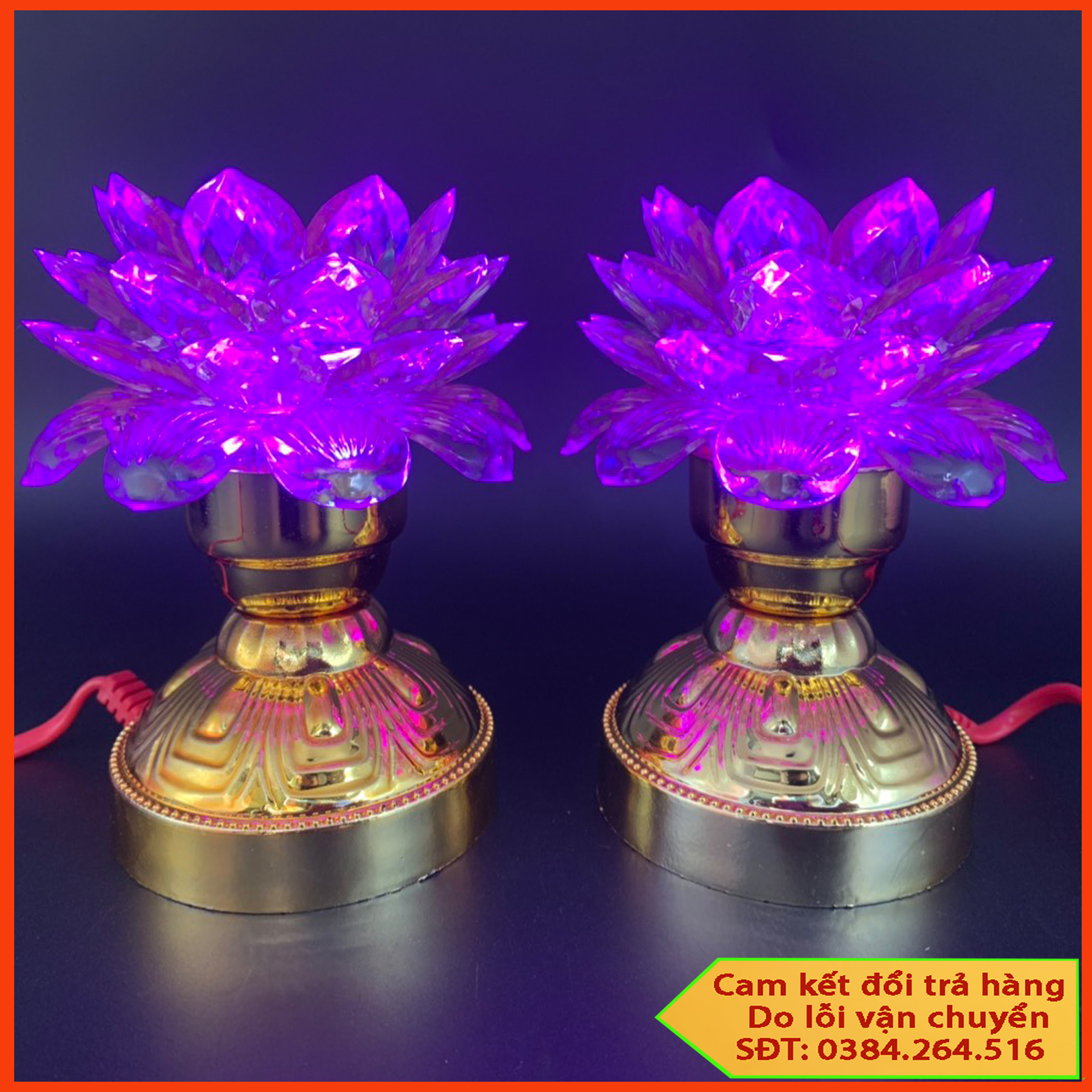 [TMS_S1] Đèn thờ hoa sen thờ cúng, đài sen trang trí tủ thờ, thờ quan âm, thờ bàn thần tài.