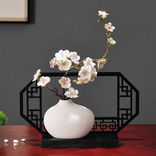 Bình Gốm Sứ Trắng Trang Trí Nghệ Thuật TD10