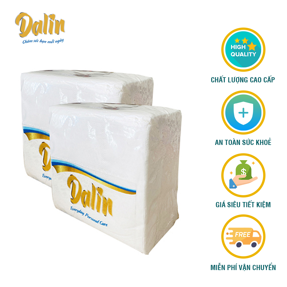 KHĂN GIẤY LỤA CAO CẤP DALIN GÓI VUÔNG NHỎ