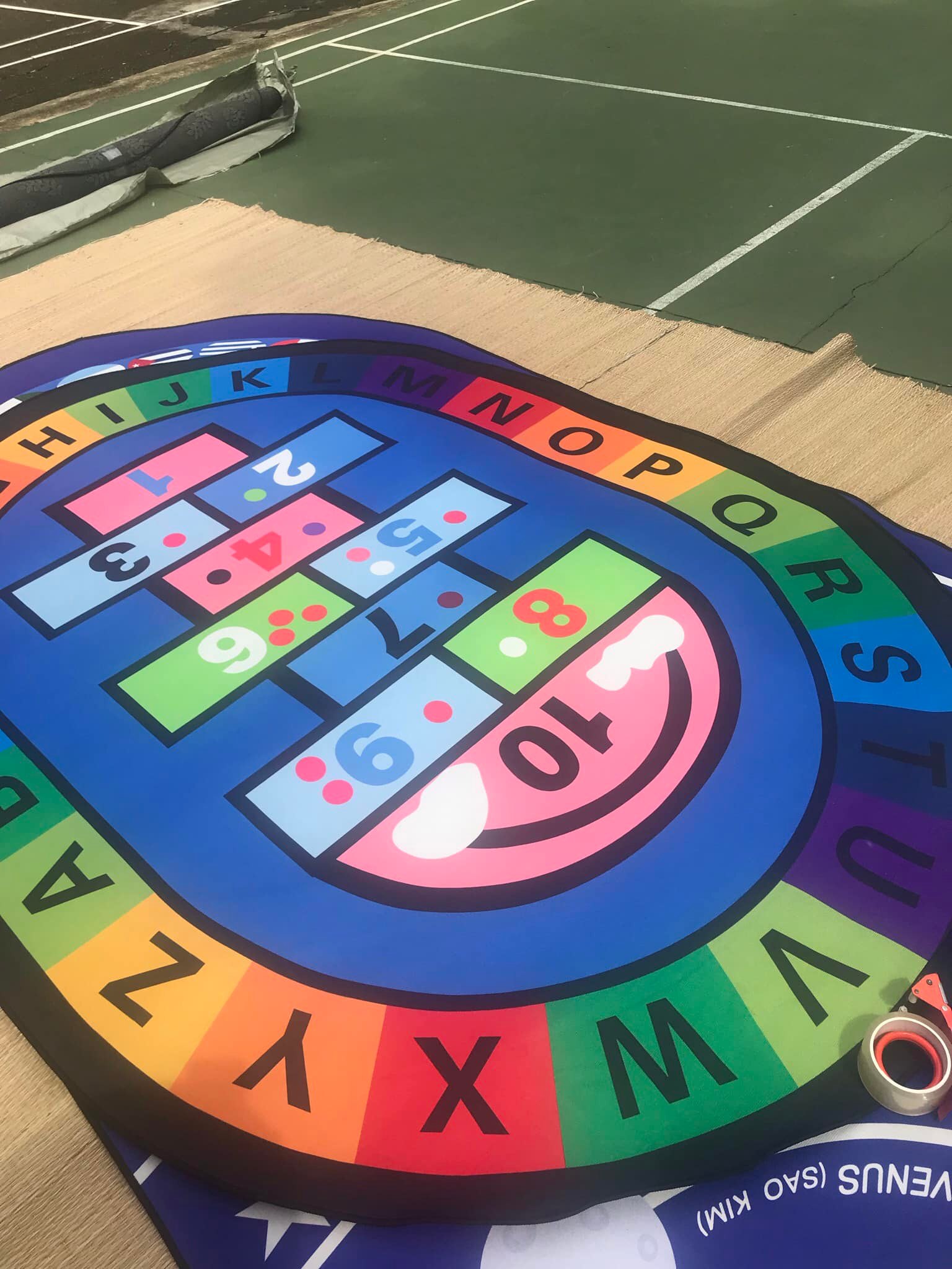 Thảm Montessori trải sàn thảm circle kích thước 3m x 2m