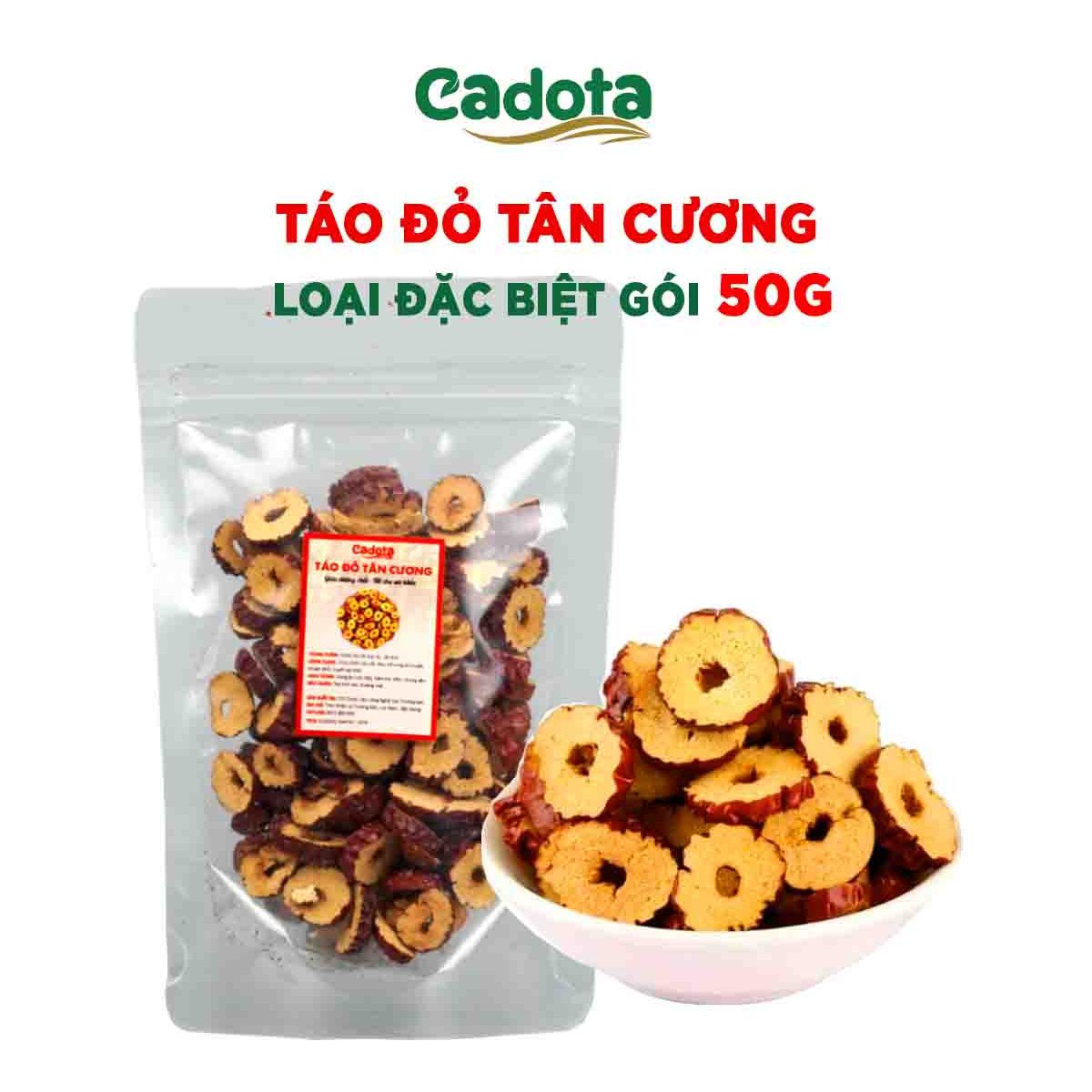 Táo đỏ tân cương cắt lát sấy khô - gói 50gr đều và đẹp