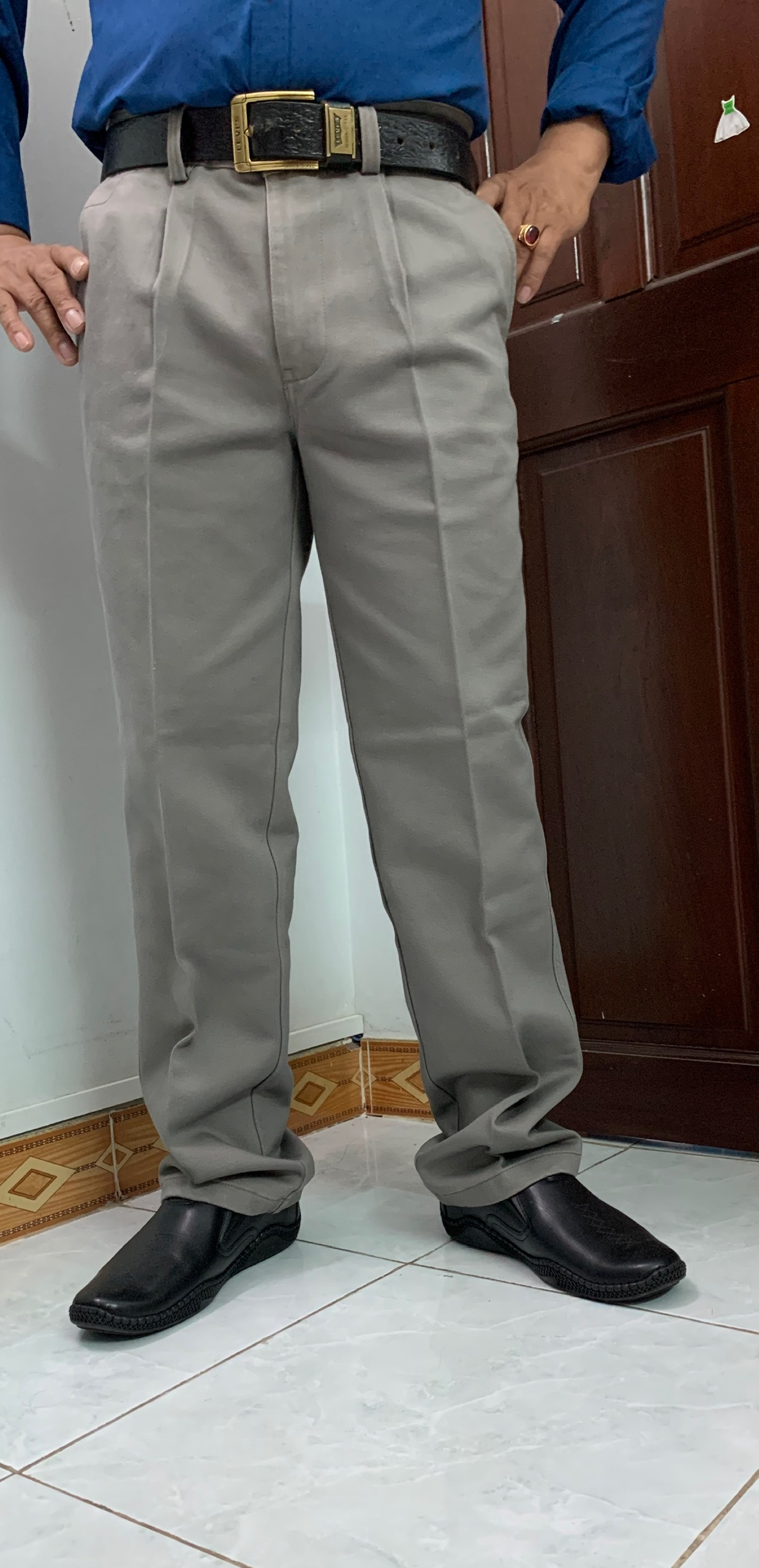 [HCM]Quần kaki trung niên cao cấp xếp ly