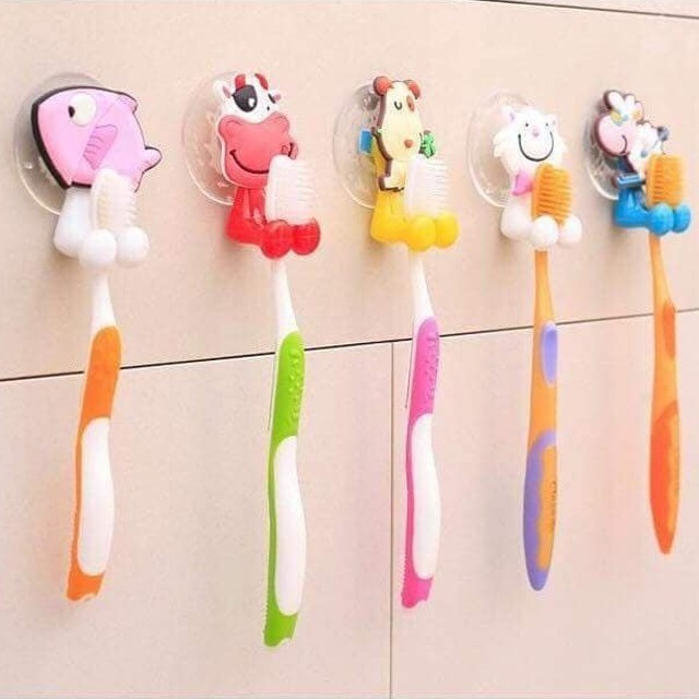 Móc treo bàn chải đế hút chân không