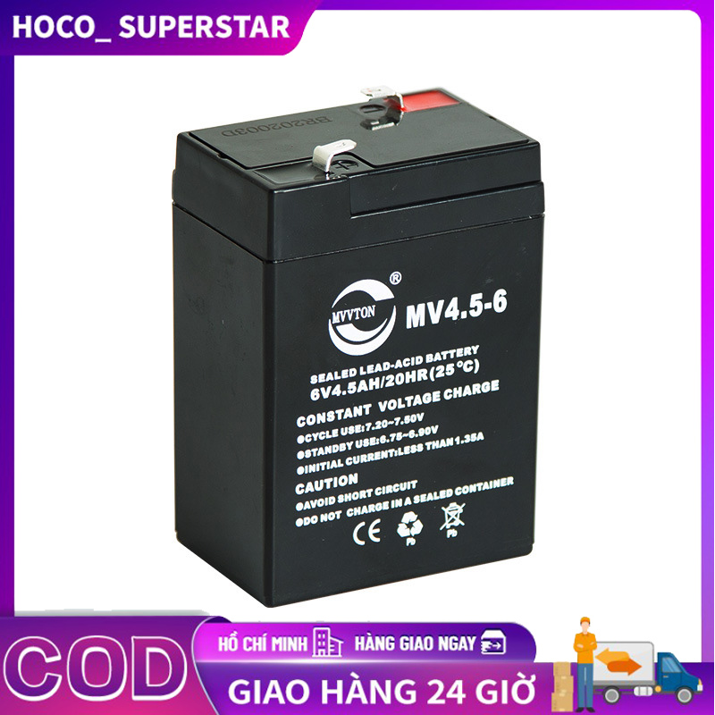 Acquy xe điện trẻ em 6v 7ah/6V4.5AH( 3 tháng)