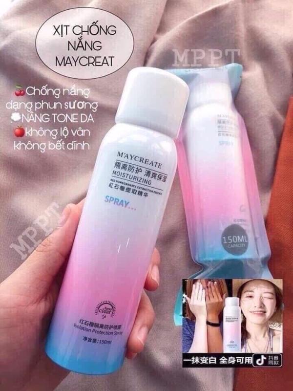 Xịt Trắng Da Chống Nắng MAYCREATE