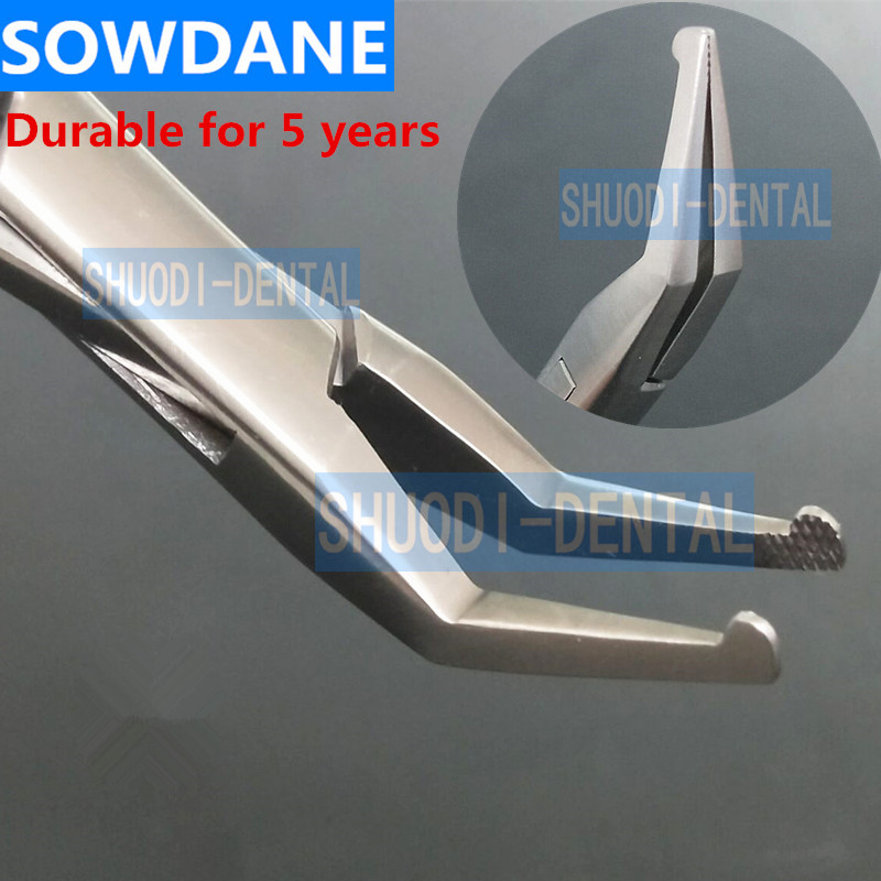 Nha khoa chất lượng cao chỉnh nha giữ dây cách tiện ích kìm 13cm răng cưa cong đầu nha khoa nhạc cụ dụng cụ