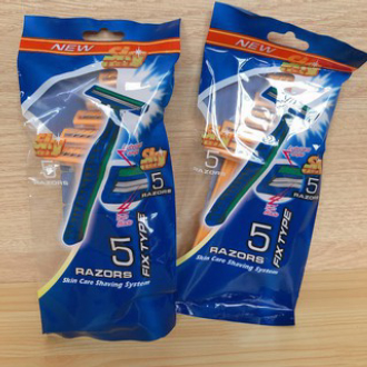 Dao Cạo Râu Razor Lưỡi Kép Tiện Dụng (1 BỊCH 5 CÁI)