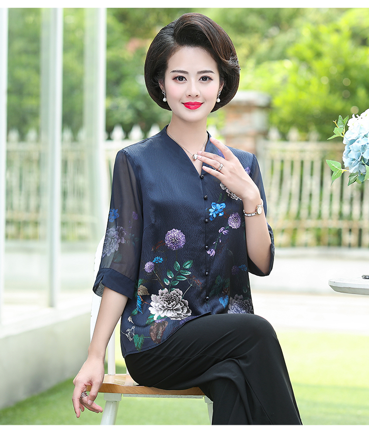 Áo sơ mi trung niên ( hoa thược dược 181)