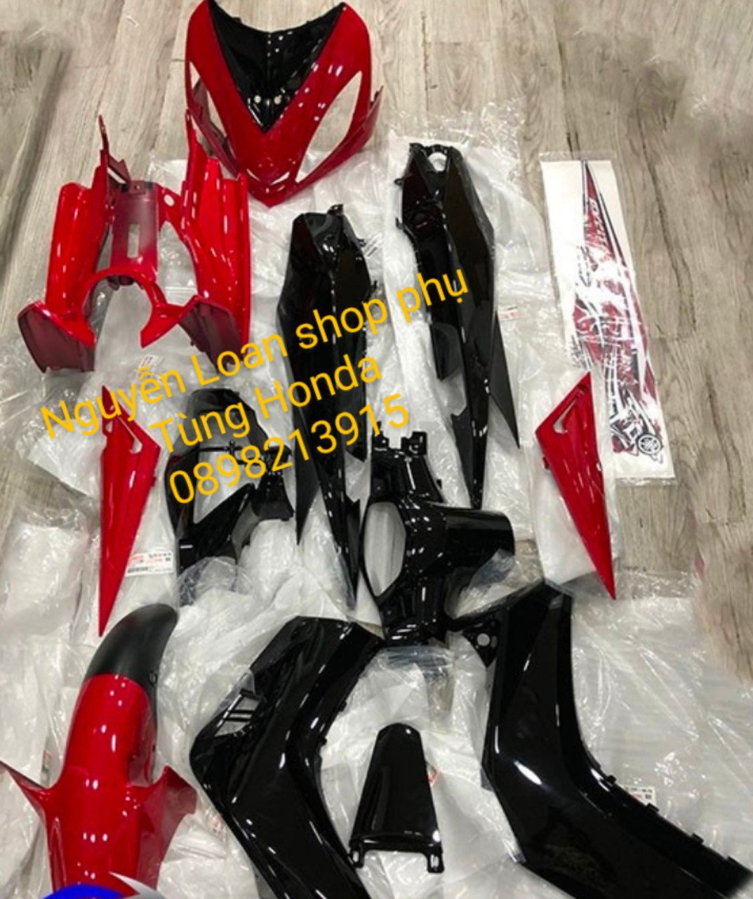 [FREESHIP + QUÀ 30K ] FULL DÀN ÁO  VỎ NHỰA EXCITER  135 ĐỜI 2010  DAN MÀU 12 MÓN MÀU ĐỎ ĐEN HÀNG ZIN CHÍNH HÃNG _ SHOP PHỤ TÙNG HONDA