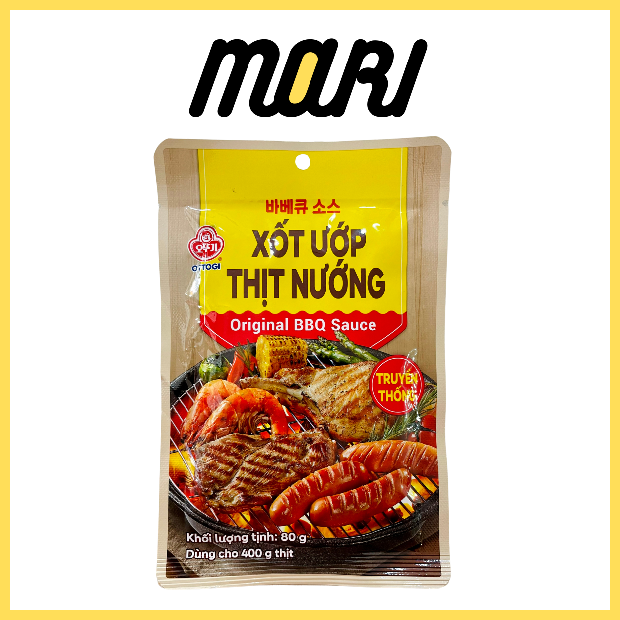 Xốt ướp thịt Hàn Quốc - xốt ướp cá kho, chả nướng Ottogi gói 80g