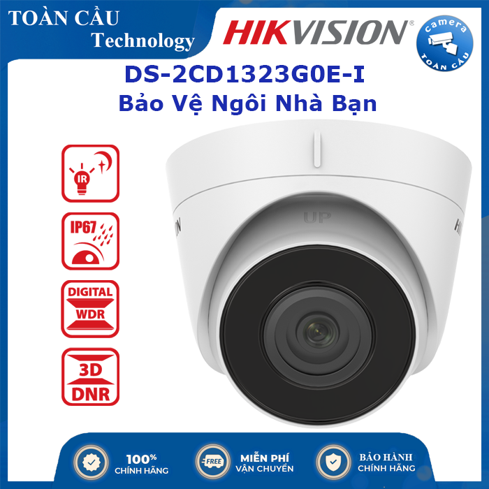 [100% CHÍNH HÃNG] Camera IP Hikvision DS-2CD1323G0E-I (2MP) - Camera Toàn Cầu